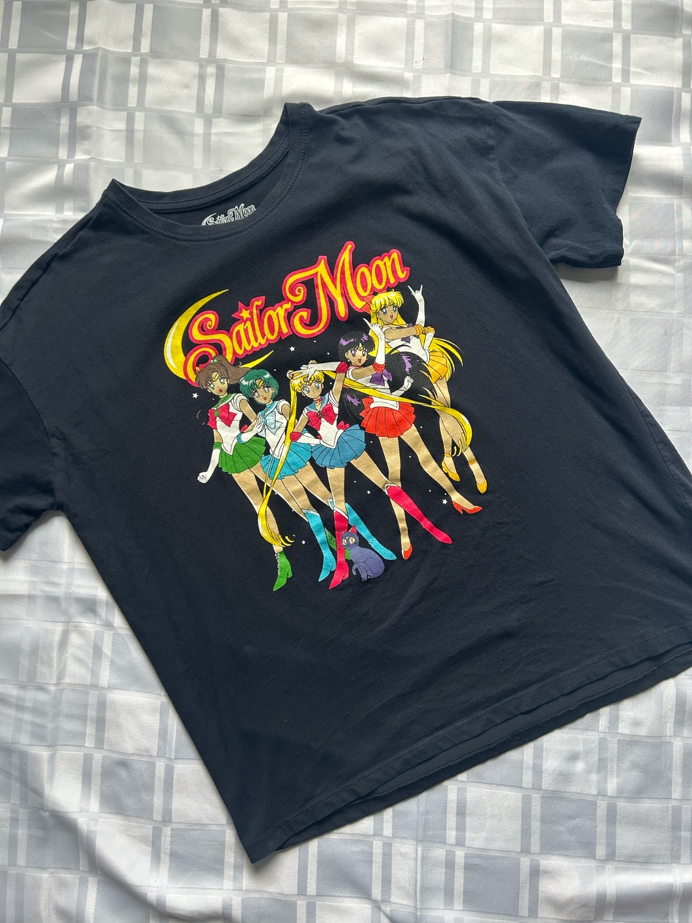 Sailor Moon Black Graphic Short Sleeve T-shirt